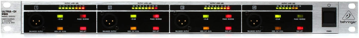 Behringer ULTRA-DI PRO DI4000 Professional 4 Channel Active DI-Box