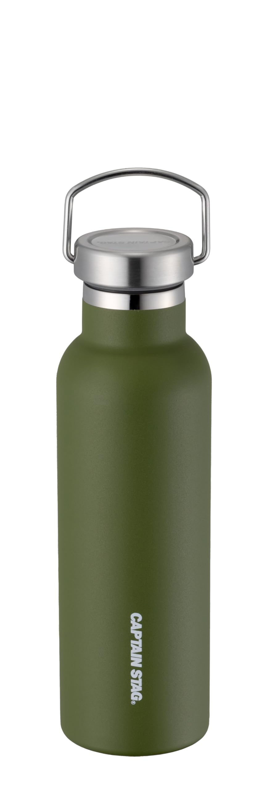 Captain Stag UE-3661 Olive Love Sports Bottle, Direct Drinking, Double Stainless Steel, Vacuum Insulated, Cold Retention, New HD Bottle, 20.3 fl oz (600 ml)