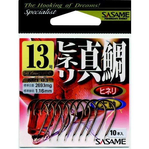 Sasame Needle MH-03 Red Sea Bream, Gold, No. 12