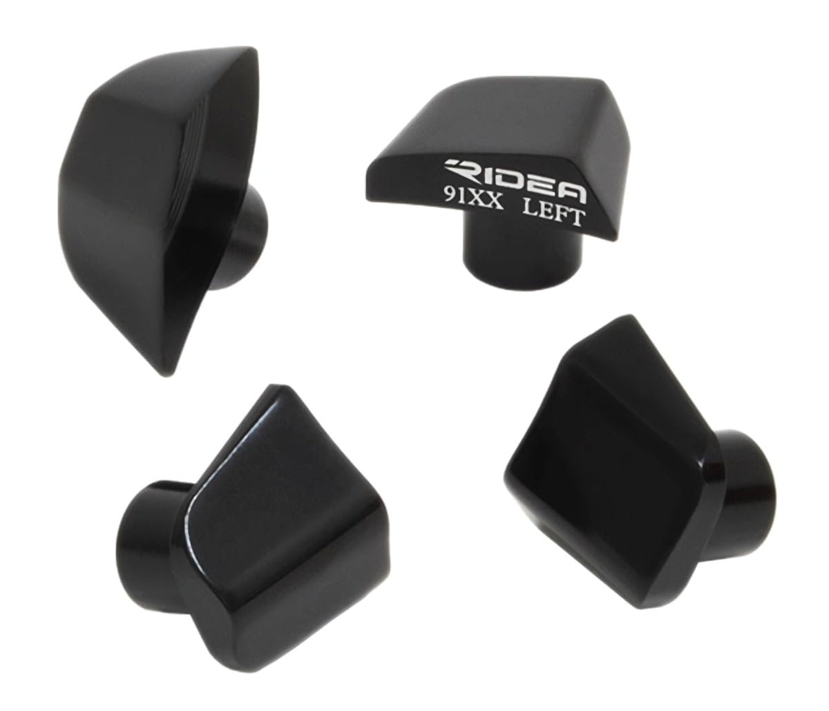 RIDEA Chain Ring Bolt Cover, Black (FC-R9100), Set of 4 (*Bolts Not Included)