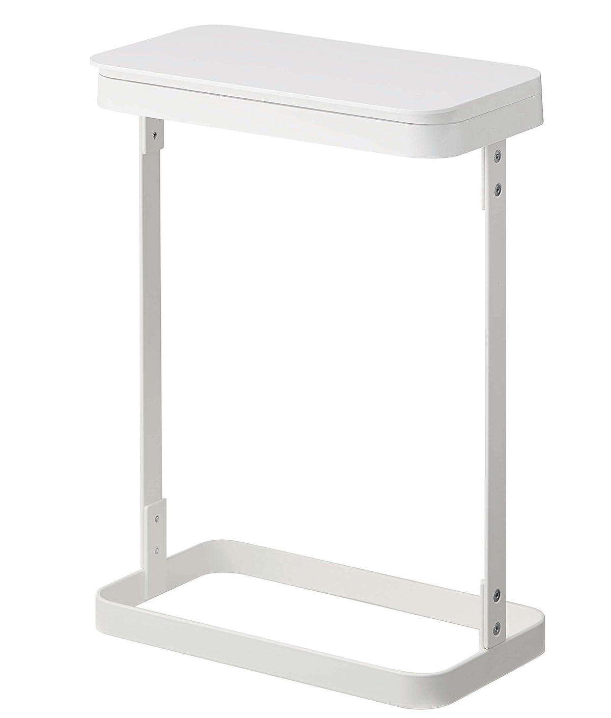 Yamazaki 5401 Garbage Bag Holder, Slim, 7.1 gal (20 L), White, Approx. 10.2 x 5.7 x 15.0 inches (26 x 14.5 x 38 cm), Luce, Easy to Remove Garbage Bags