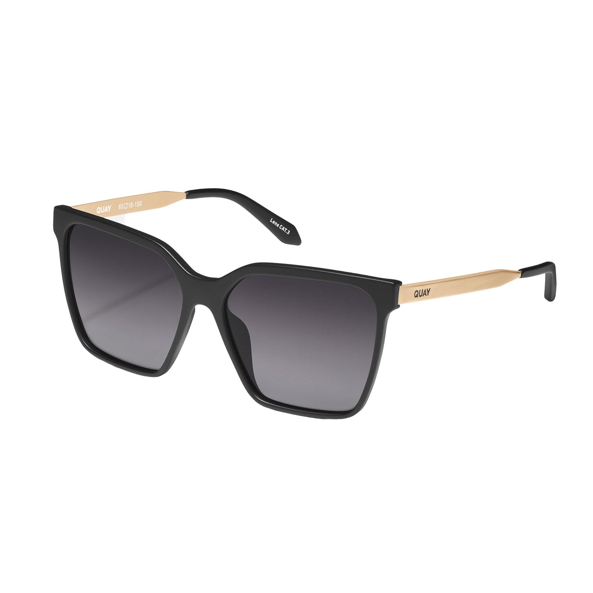 Quay - Womens Sunglasses, Polarized Square Lenses with UV Protection, Oversized Sunglasses (Level Up Remixed)