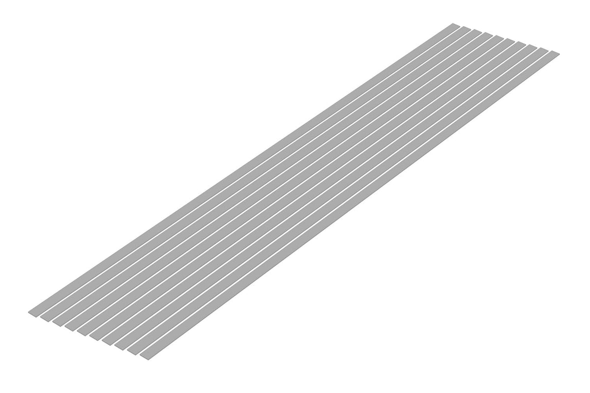 Wave Material Series OM-474 Plastic Material, Gray, Shredded Board, 0.02 x 0.16 inches (0.5 x 4.0 mm), 10 Pieces, Hobby Material