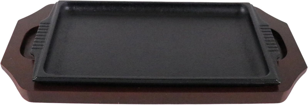 Chubu Corporation PTK05001 Tokiwa Steak Plate, Square, Large, 11.0 inches (28 cm), External Dimensions (W x D x H): 11.0 x 5.9 x 5.9 inches (240 x 140 x 12 mm), Weight 4.7 oz (1200 g), Made of Iron,