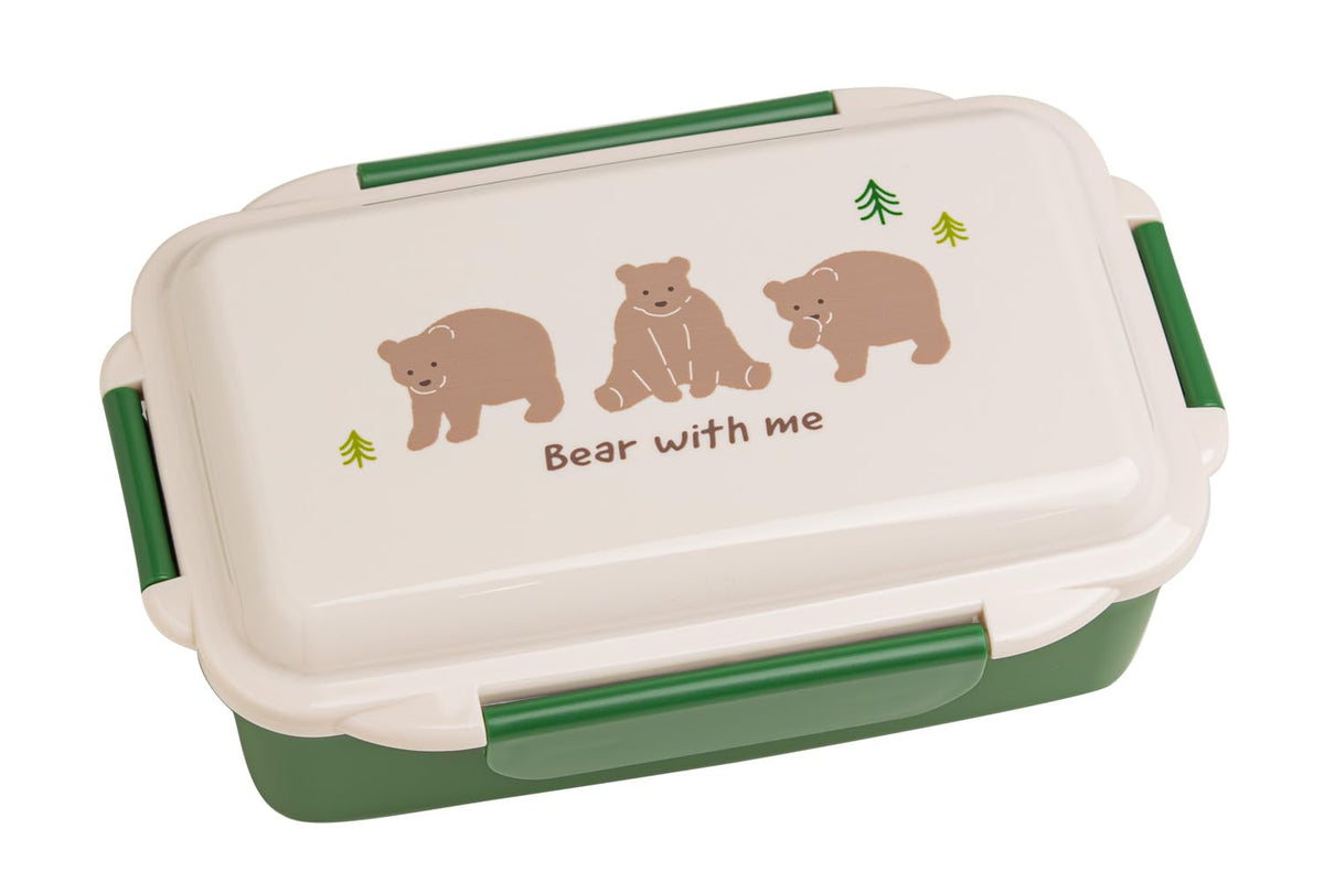 OSK PCD-650 Bear Lunch Box with Dividers, Light Pink, 22.0 fl oz (650 ml)
