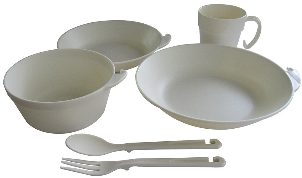 The CMOS Pura Q one Person for Tableware Set 6-Piece Set White