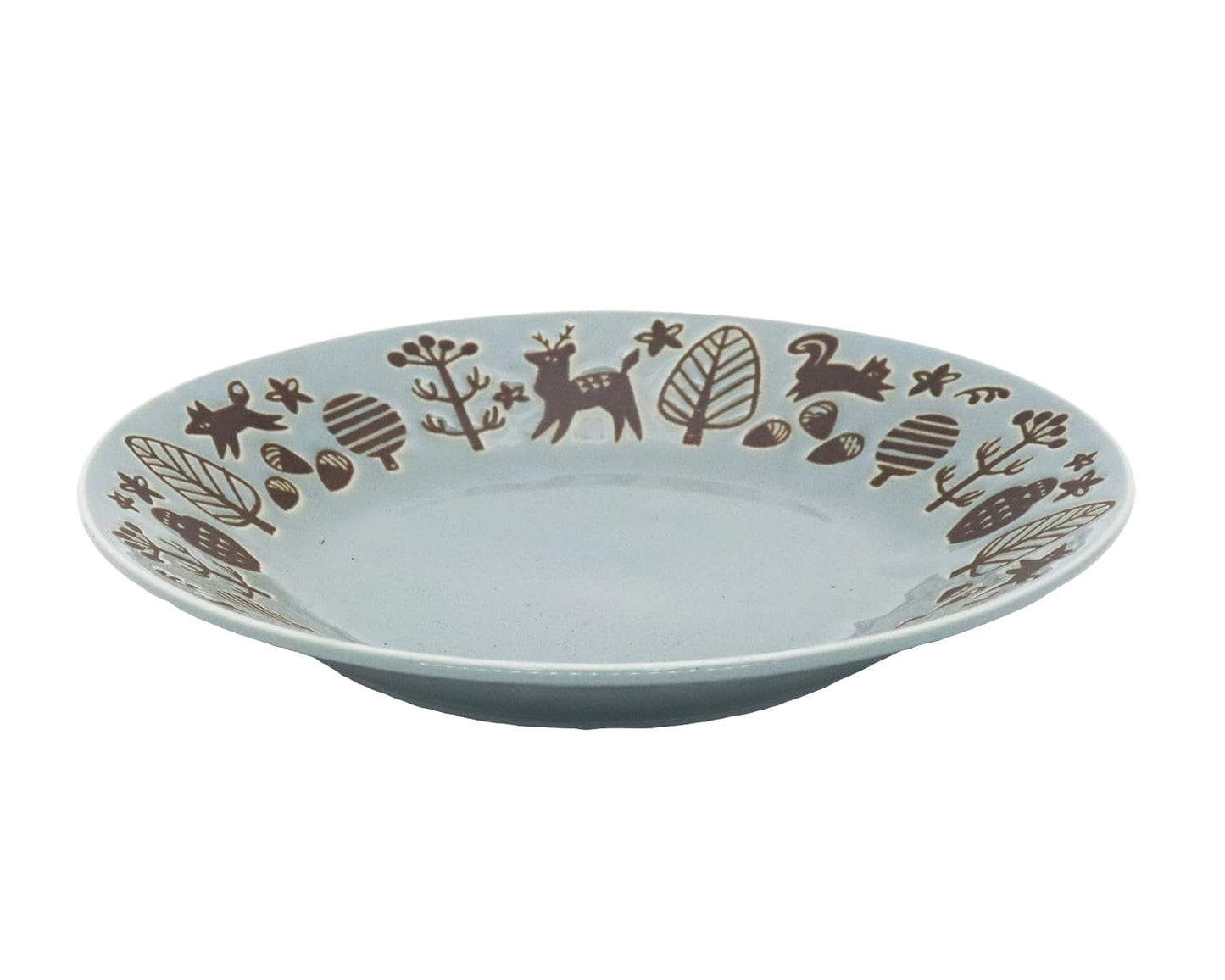 Castle Enterprise Cake Plate, 7.1 inches (18 cm), Summer, 1 Piece, Mino Ware, Cute Animals, Scandinavian Style, Vintage Tableware
