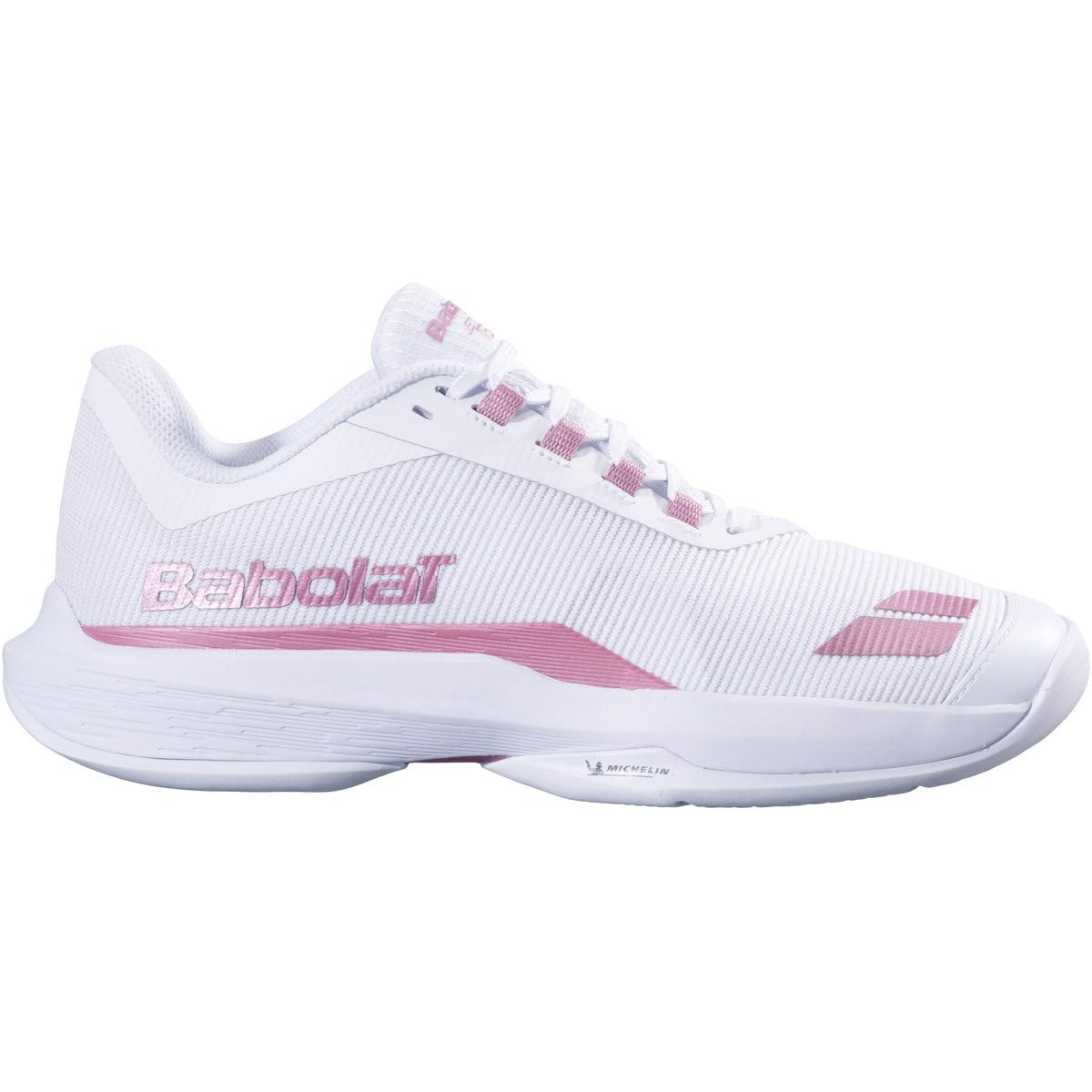 Babolat Women's Jet Tere 2 All Court Tennis Shoes, White/Gold Pink (Women's US Size 6)
