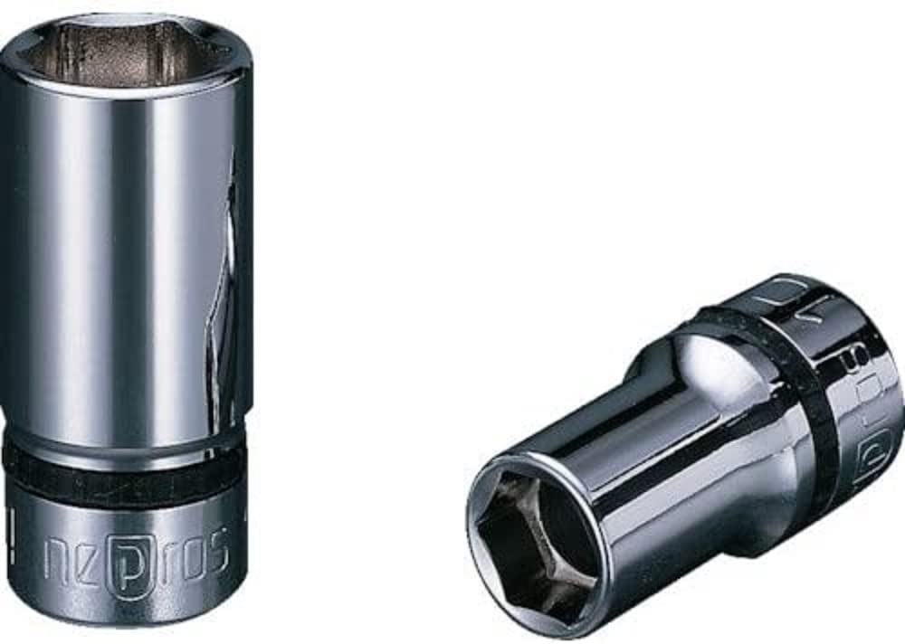 Nepros 17mm 3/8"sq. Semi-Deep Socket Wrench 6pt.