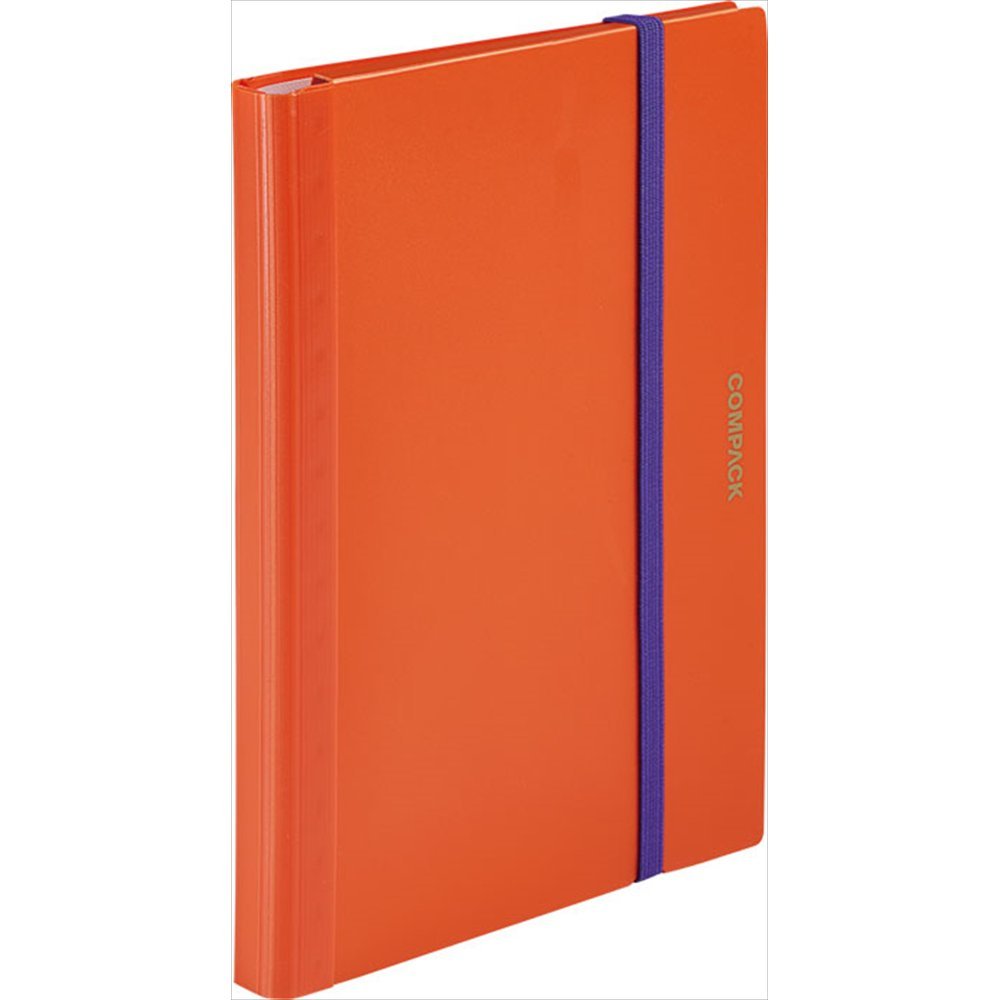 King Jim Clear File A4 Bi-Fold Compak Orange 5894H
