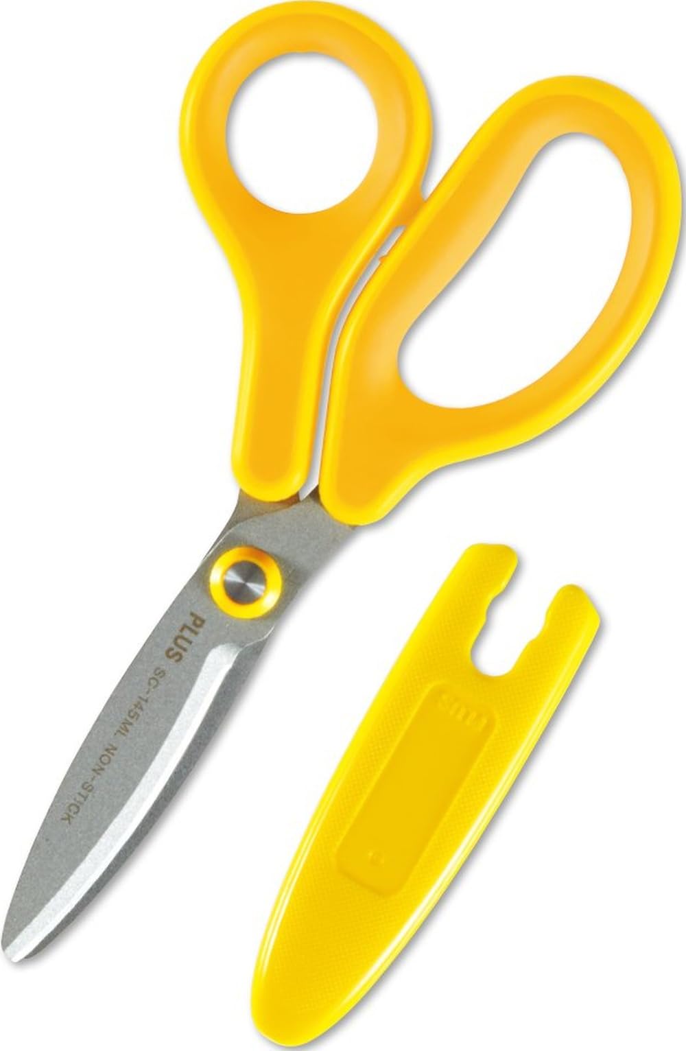 Plus SC-145ML Fitted Cut Curved Scissors, Left Hand, Jr Fluorine Coat, Yellow 34-673