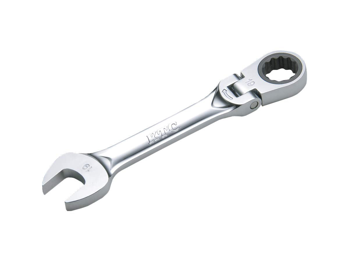Kyoto Tools (KTC) MSR2S12F Short Ratchet Combination Wrench (Oscillating Type) 0.5 inches (12 mm)