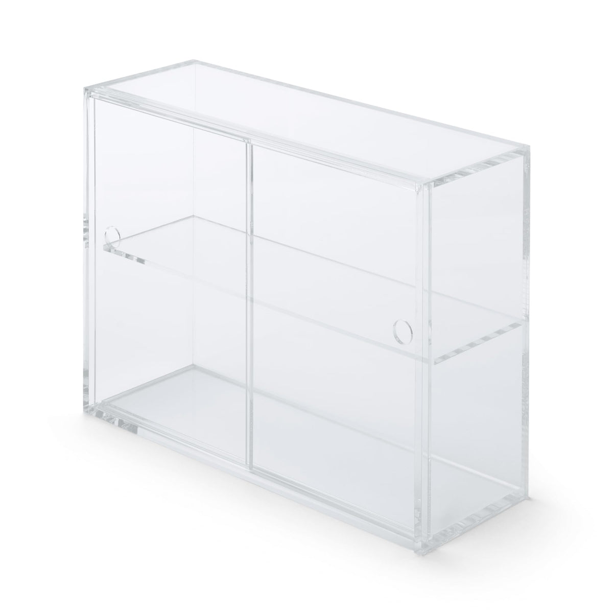 MUJI 02856120 Acrylic Collection Stand with Pull Door, Small, (W x D x H): Approx. 9.9 x 3.3 x 7.2 inches (25.2 x 8.4 x 18.4 cm)