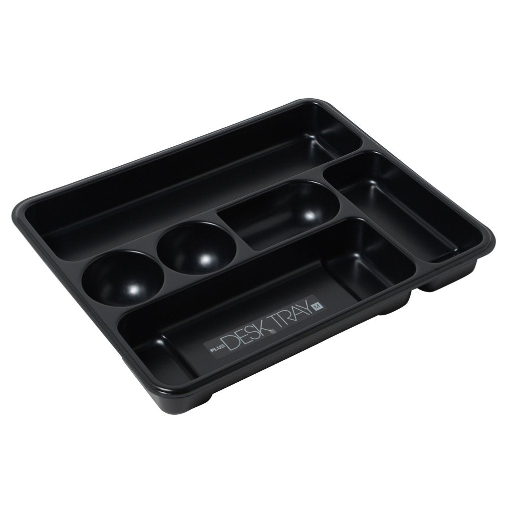 PLUS Desk Tray M 12.2 x 9.8 x 1.5 inches (310 x 250 x 37 mm) 63-812 Black