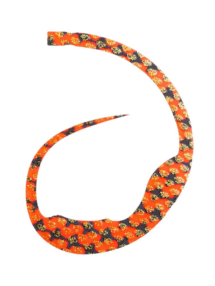 Start Magic Curly Silicone Necktie, #23, Red Zebra