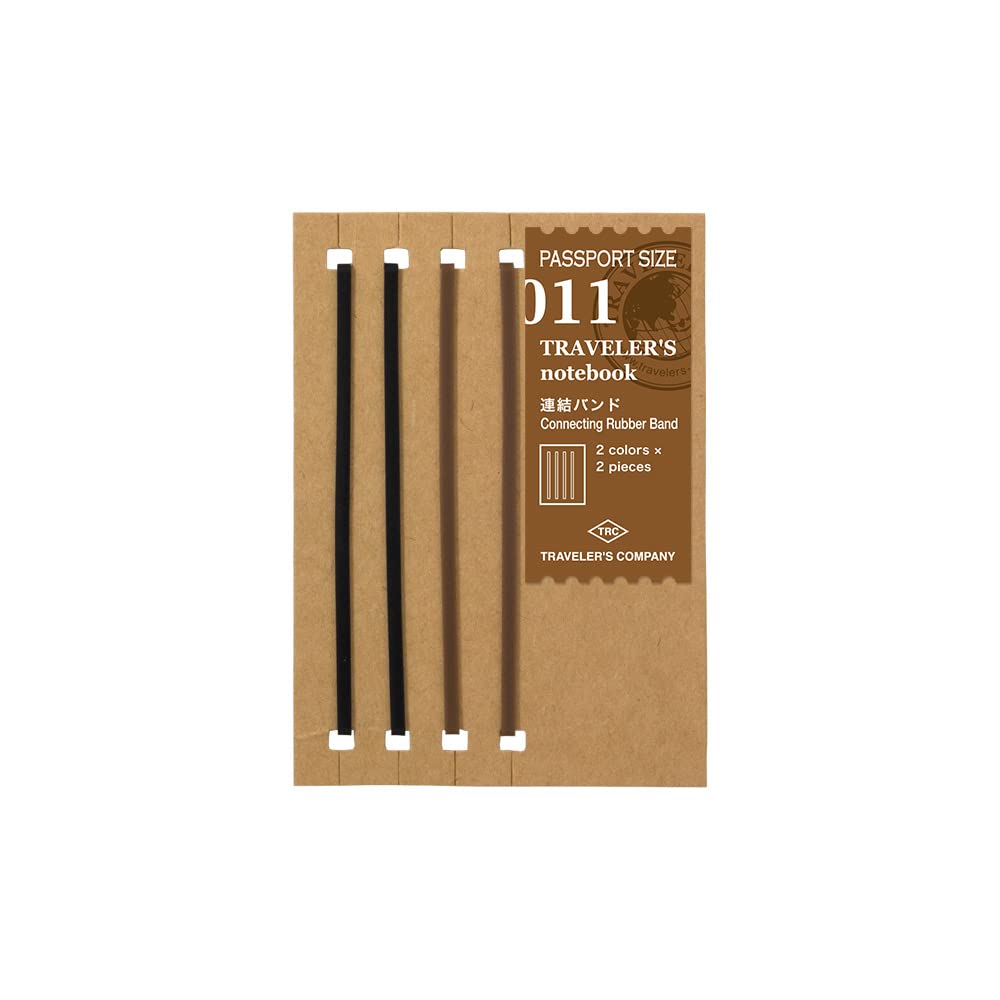 DESIGNPHIL 14335006 Traveler's Notebook, Refill, Connecting Band, Pack of 2, Passport Size