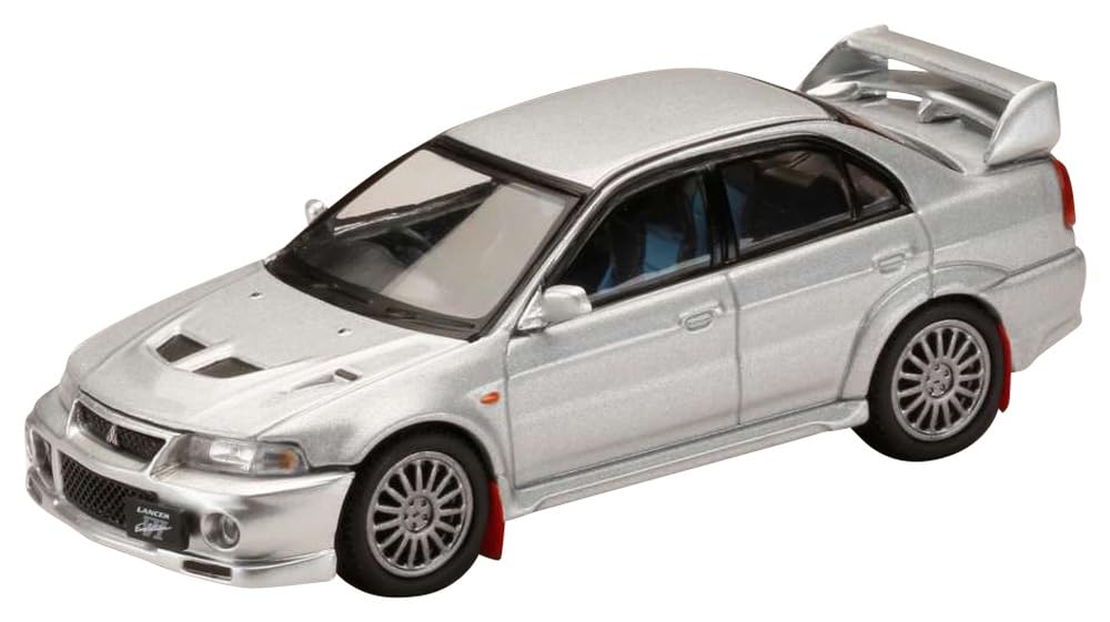 1/64 Mitsubishi Lancer GSR Evolution 6 (CP9A) 1999 w/Mud Flaps Satellite Silver