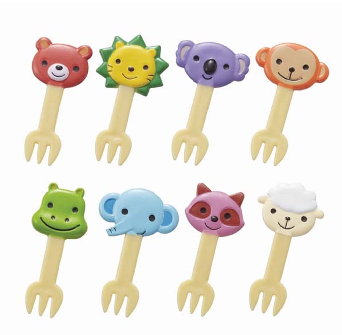 Torne P-3547 Fork Picks, Nakayoshi Animals, Pack of 8