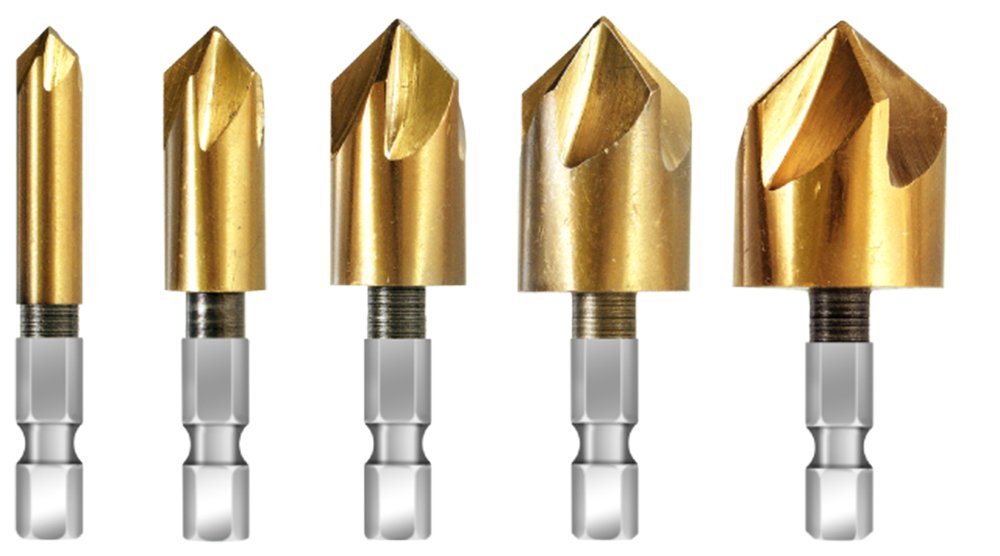 PROAM PA-373 5pc Chamfer Cutter with Hex Shaft