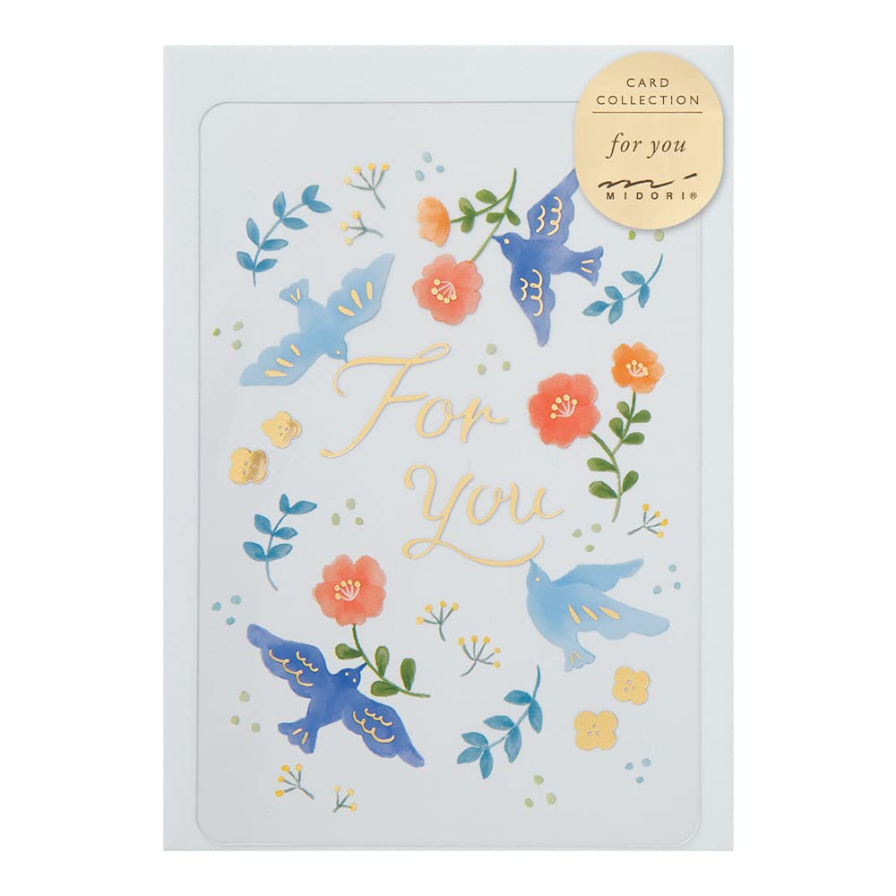 Midori 88674006 Card Transparent Tori Pattern