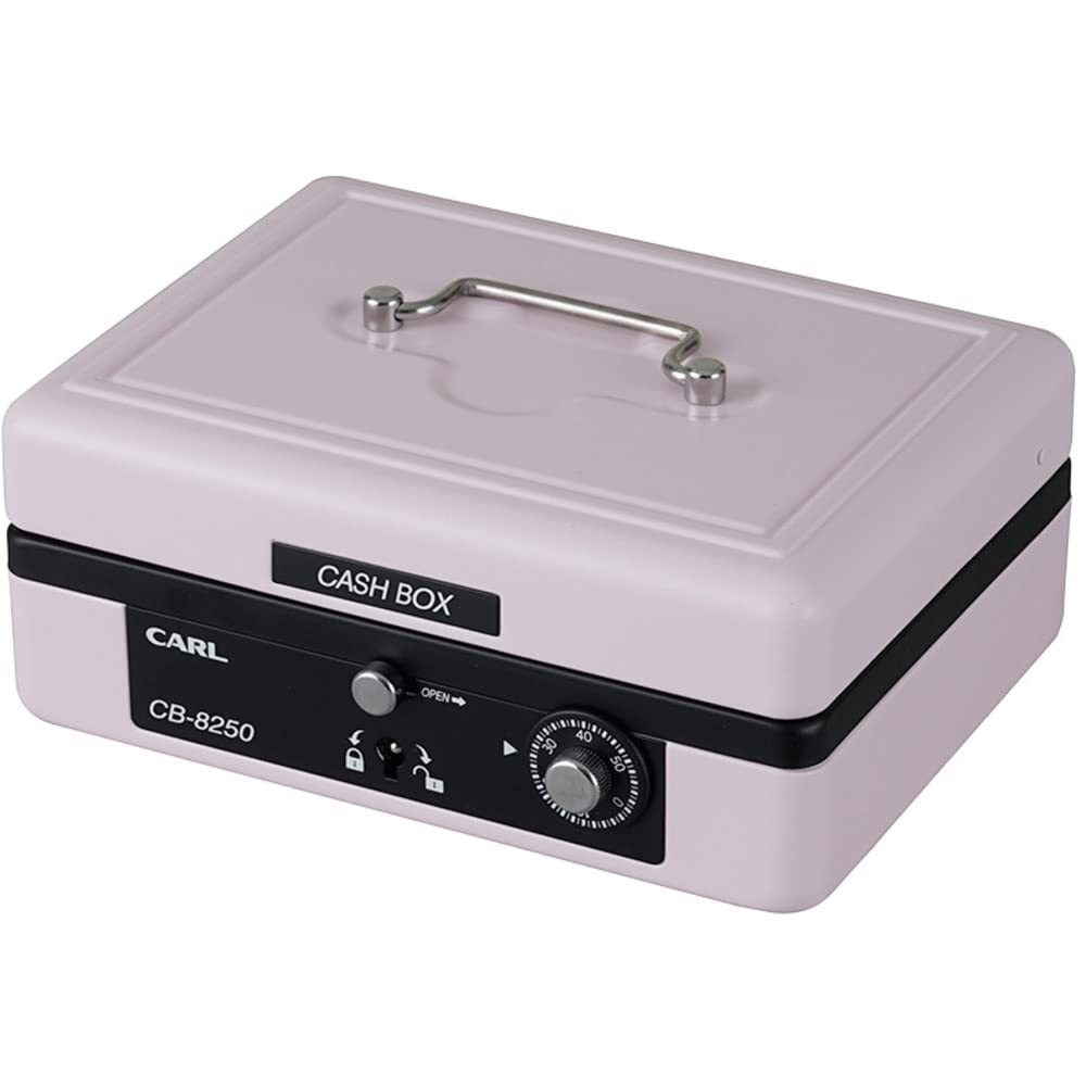 Carl Office Machine, Handheld Safe, Cash Box, safety pink