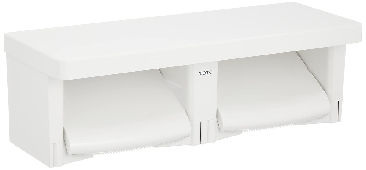 TOTO YH600FMR #NW1 Double Paper Roll with Shelf (Wood), White
