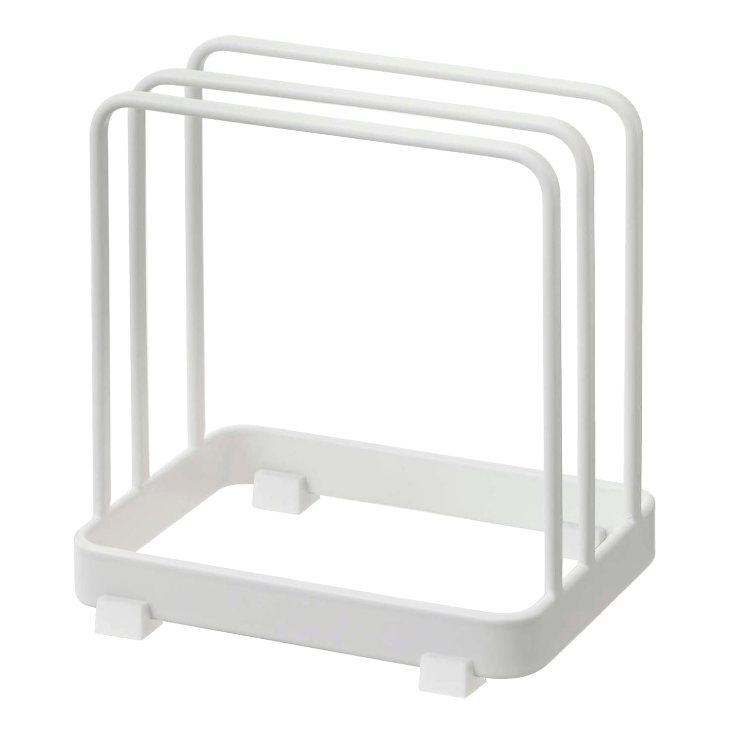 YAMAZAKI Home Plate Cutting Board Stand - Kitchen Storage Rack Holder Organizer - Steel