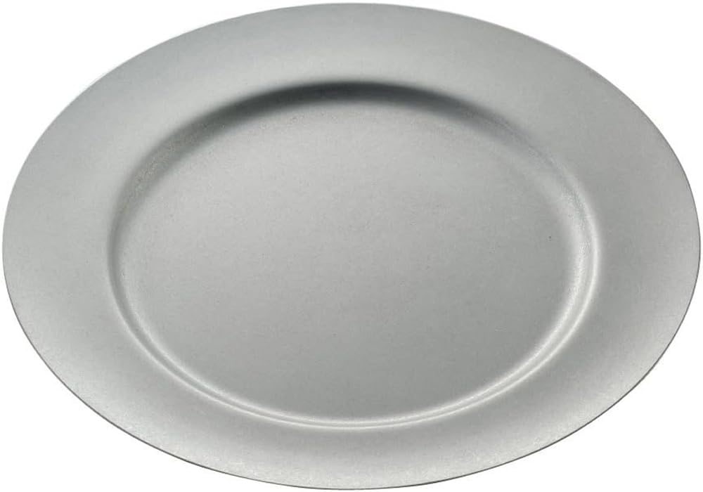 Vintage Inox Round Plate, 9.1 inches (230 mm), Made in Japan, Cafe, Restaurant, Dish, Stainless Steel, Aging, Unbreakable, Dishwasher Safe