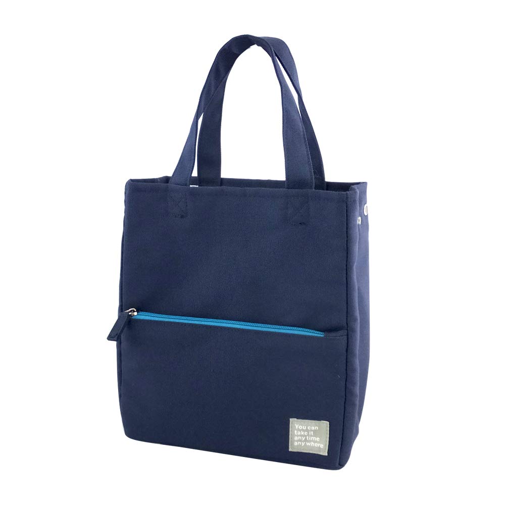 AF5276 Lunch Bag, Cold and Heat Retention, Handbag, Tote Bag, Cute, Women's, Bento Bag, Stylish, Bento Bag, Commuting to Work or School, Men's, Lunch Box, Cold Retention, Simple, Mashed, Navy