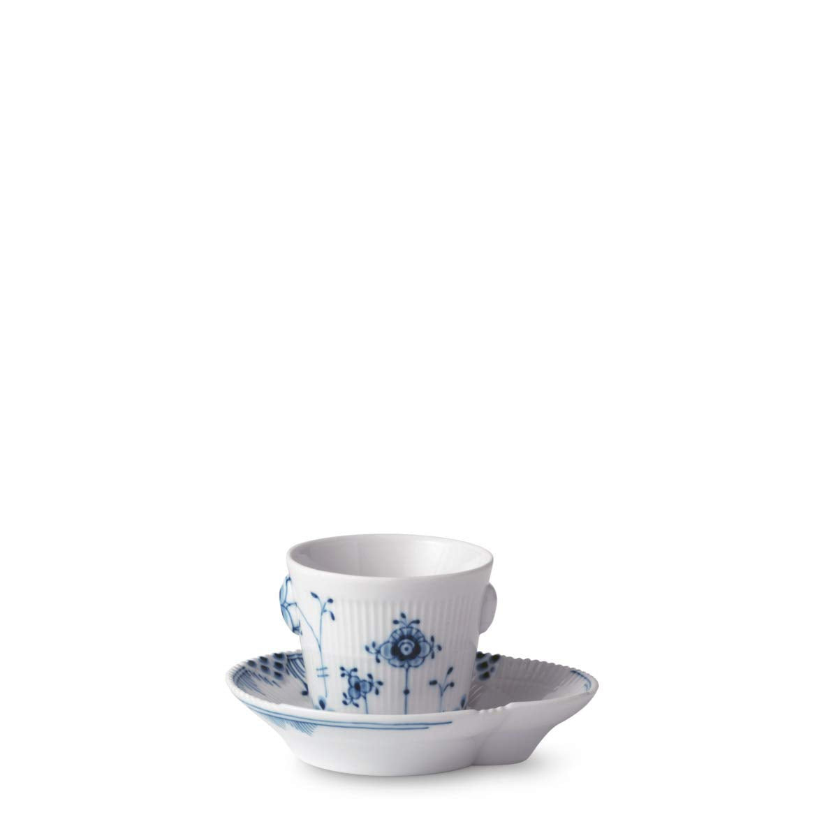 Royal Copenhagen 1027468 Blue Elements Espresso Cup & Saucer, 3.4 fl oz (100 ml), Wedding Gift