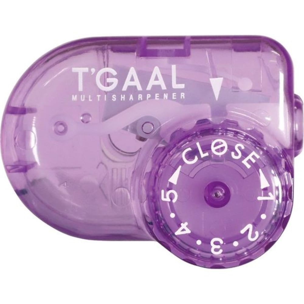 KUTSUWA STAD T'GAAL Angle Adjustable Pencil Sharpener, Translucent Purple, 1 ea. (RS036PU)
