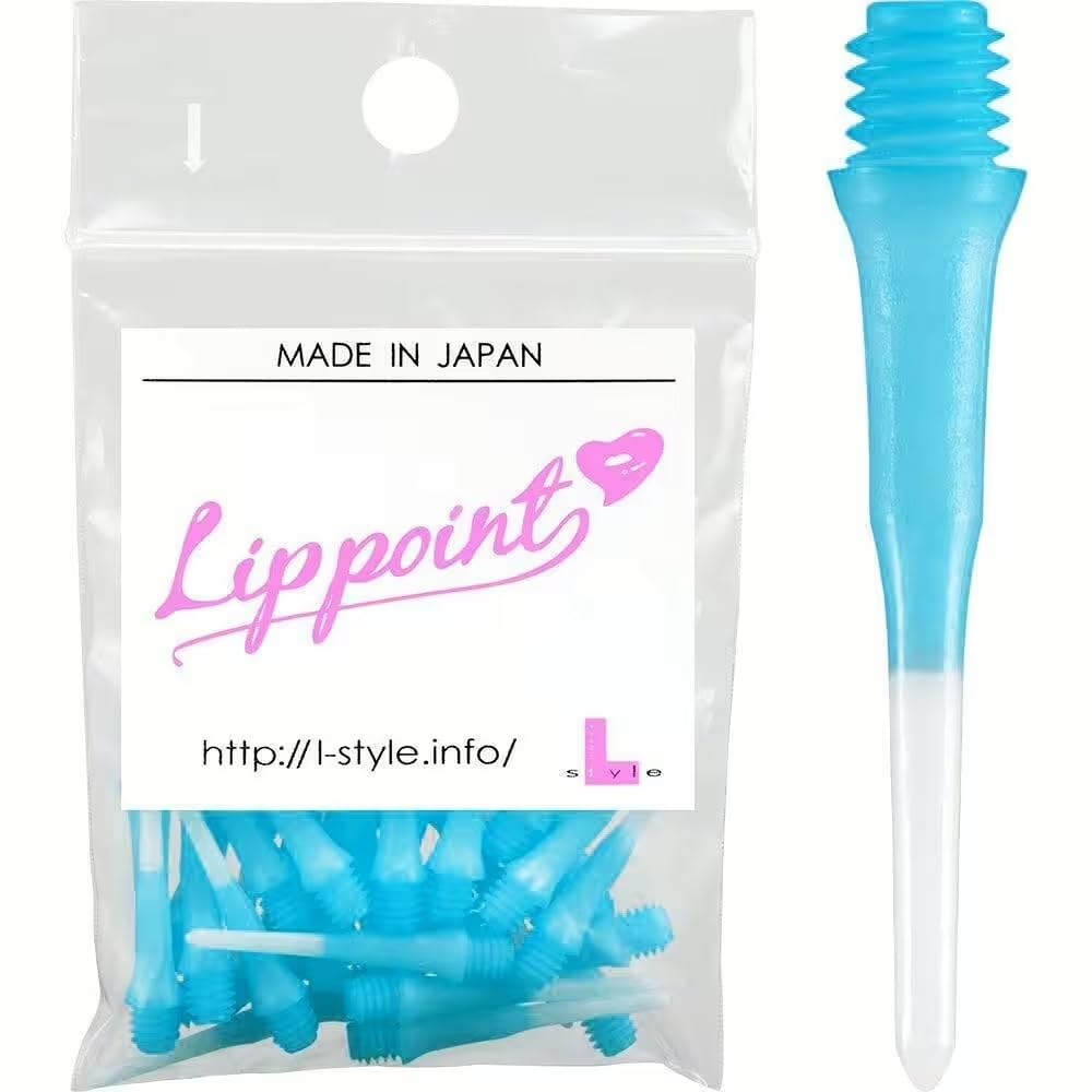 L-style Lippoint Soft Tip Points – Regular Length, 2-Tone Light Blue, 60ct