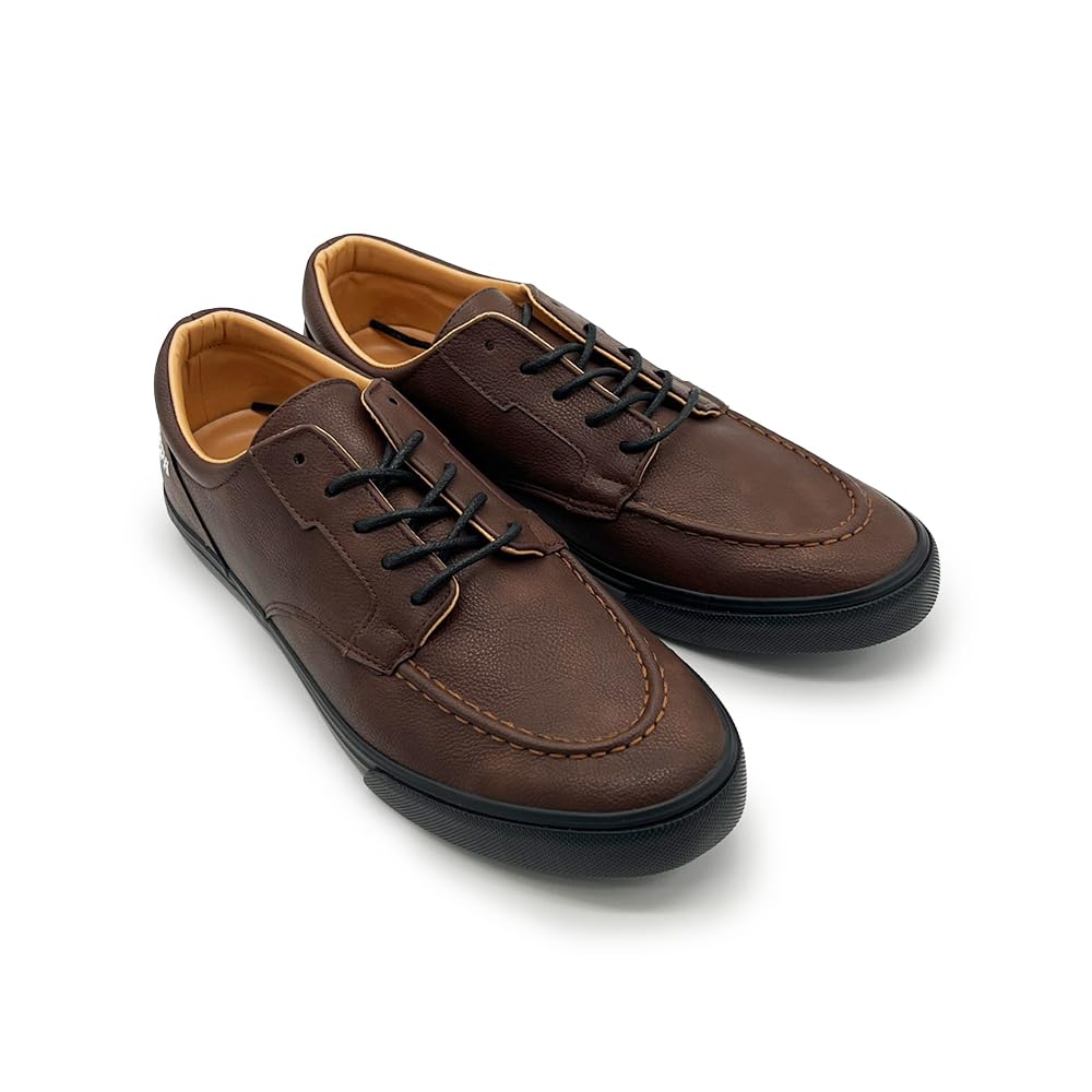 U.S.POLO ASSN.(ユーエスポロアッスン) Men's Sneakers Oxford Flat, Braun, 8.5