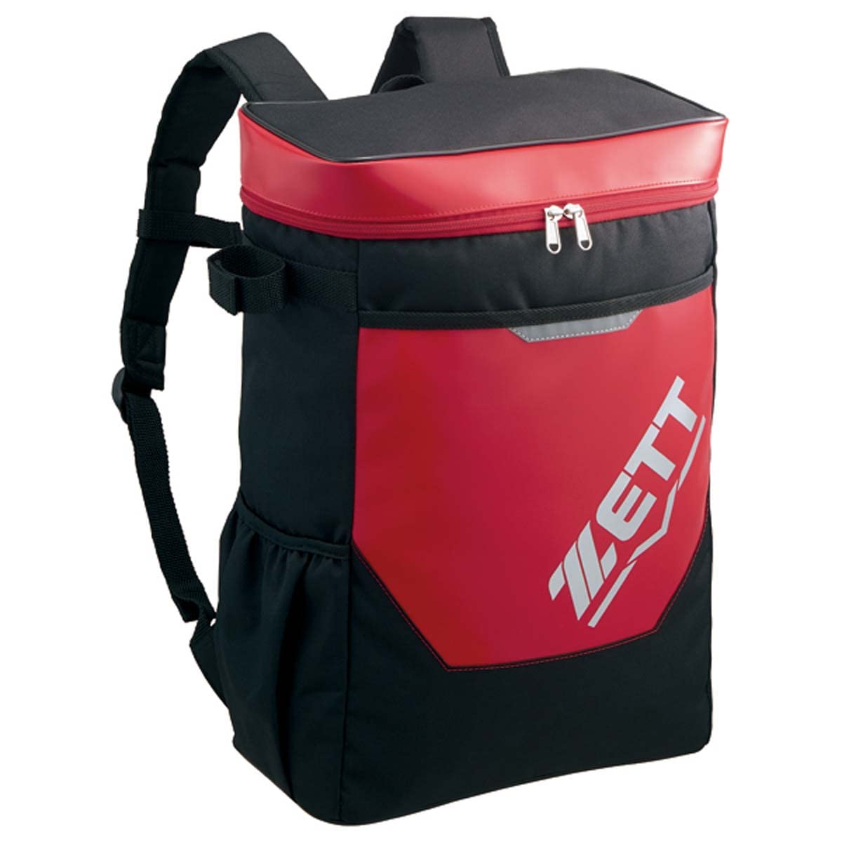 Zett BA1523 Baseball Boys' Daypack, Black x Red (1964), Approx. 4.6 gal (20 L)