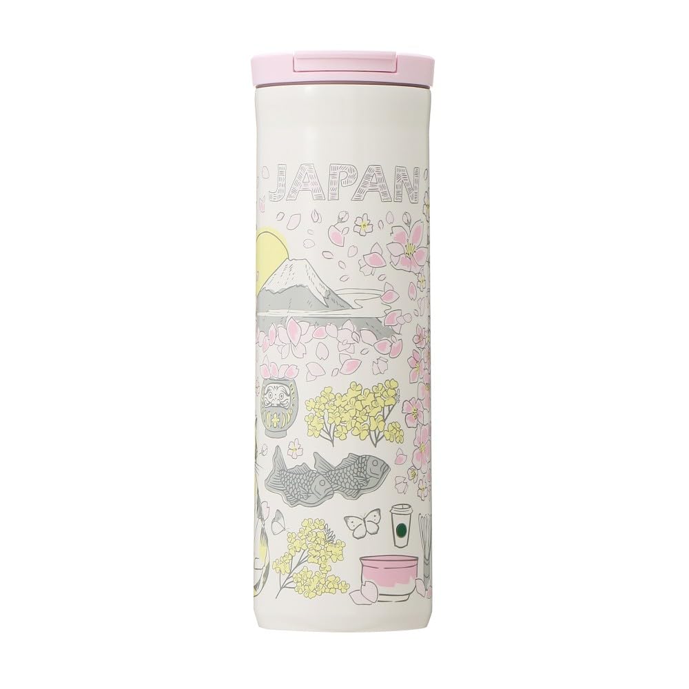 Starbucks Tumbler Japan Limited Edition, Been There Series, Stainless Steel Bottle, Japan SPRING, 16.5 fl oz (473 ml)