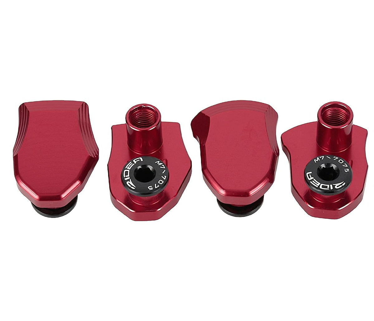 RIDEA Chain Ring Bolt Cover TQSH-M9 Red Set of 4 147-06643