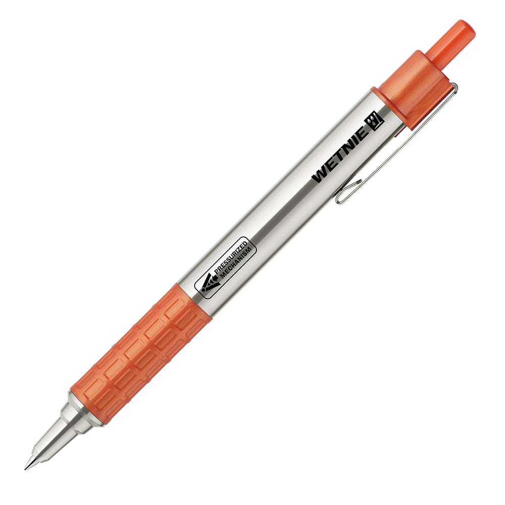 ZEBRA P-BA100-OR Oil-based Ballpoint Pen, Wet Knee, 0.7mm, Orange Axis, Black Ink