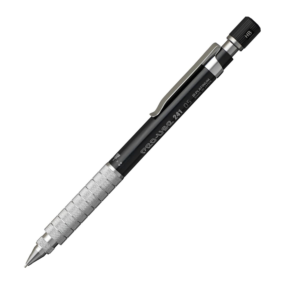 Platinum Pro-Use 241 MSDD-2500B#1 Mechanical Pencil for Drafting, 0.5mm, Adjustable Performance Features, Precision-Machined Metal Grip and Cone, Black