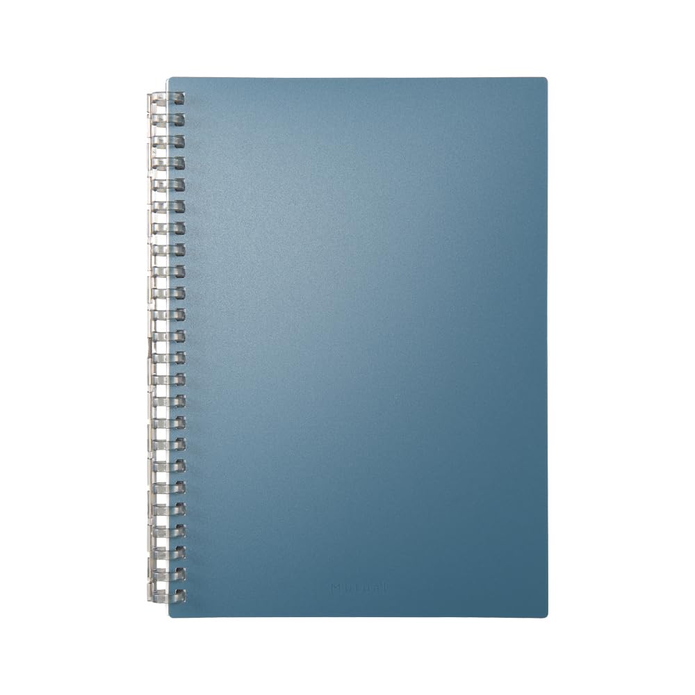 Lihit Lab Mutual Open Ring Notebook, A5, Slate Blue, N2673-11
