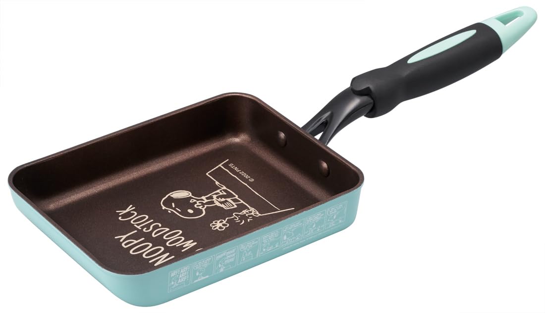 Skater AEEP3-A IH Gas Stove Compatible, Diamond Coating, Egg Pan, 5.1 x 7.1 inches (13 x 18 cm), Snoopy