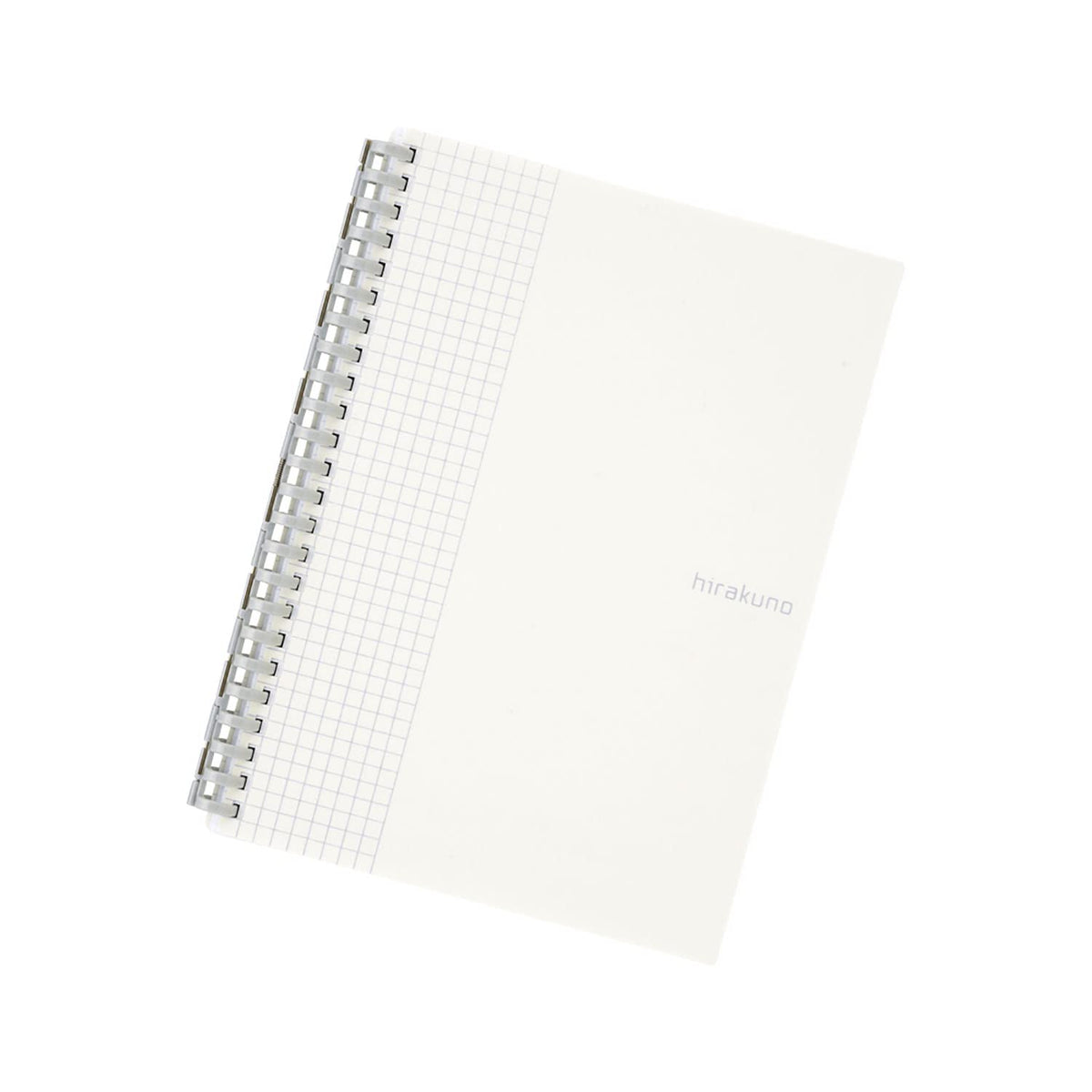 Lihit Lab N1673-0 Open Ring Notebook, Twisted Notebook, A5S, Hirakuno, 24 Holes, Light Color, Graph Ruled, Leaf, White