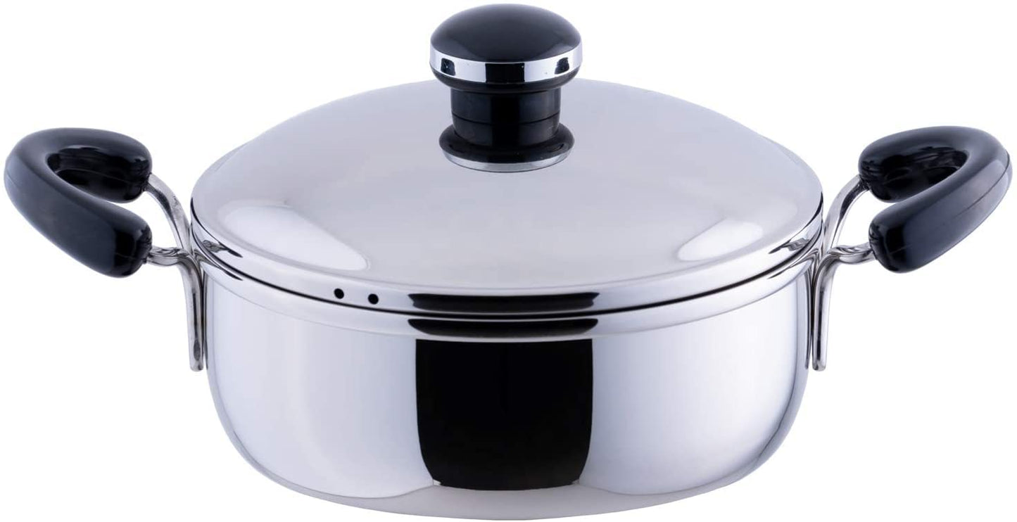 Miyazaki Seisakusho OJ-33 Objet Pot with Both Hands, Mini, 6.3 inches (16 cm), Made in Japan, Induction Compatible, Lightweight