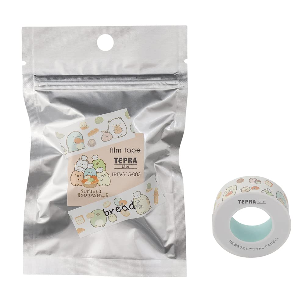 King Jim TPTSG15-003 Tepra Lite Film Tape, Sumikko Gurashi Bread