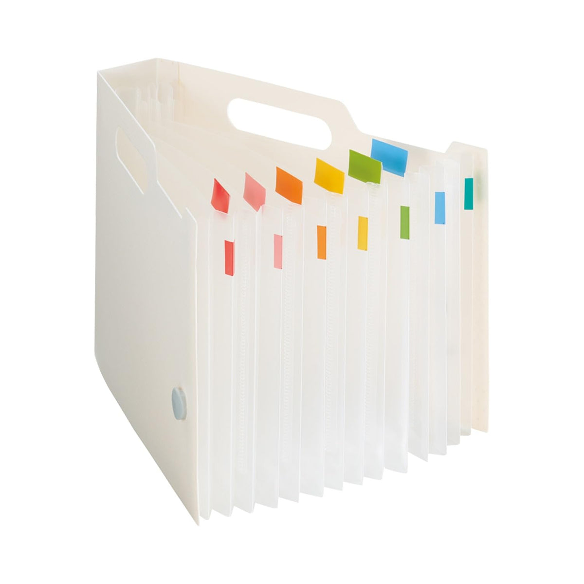 Lihit Lab F7593-0 Document Box, A5 Slim, Horizontal, 6 Compartments, 7 Pockets, White
