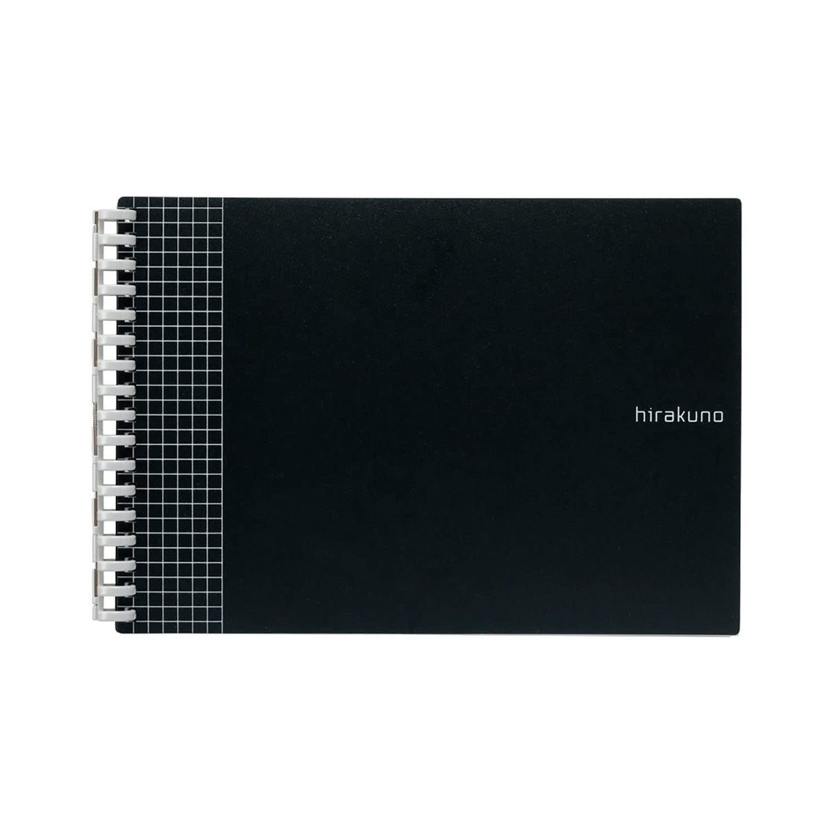 Lihit Lab N1675-24 Open Ring Notebook, Twist Notebook, A5E, Hirakuno, E-Shape, 17 Holes, Black