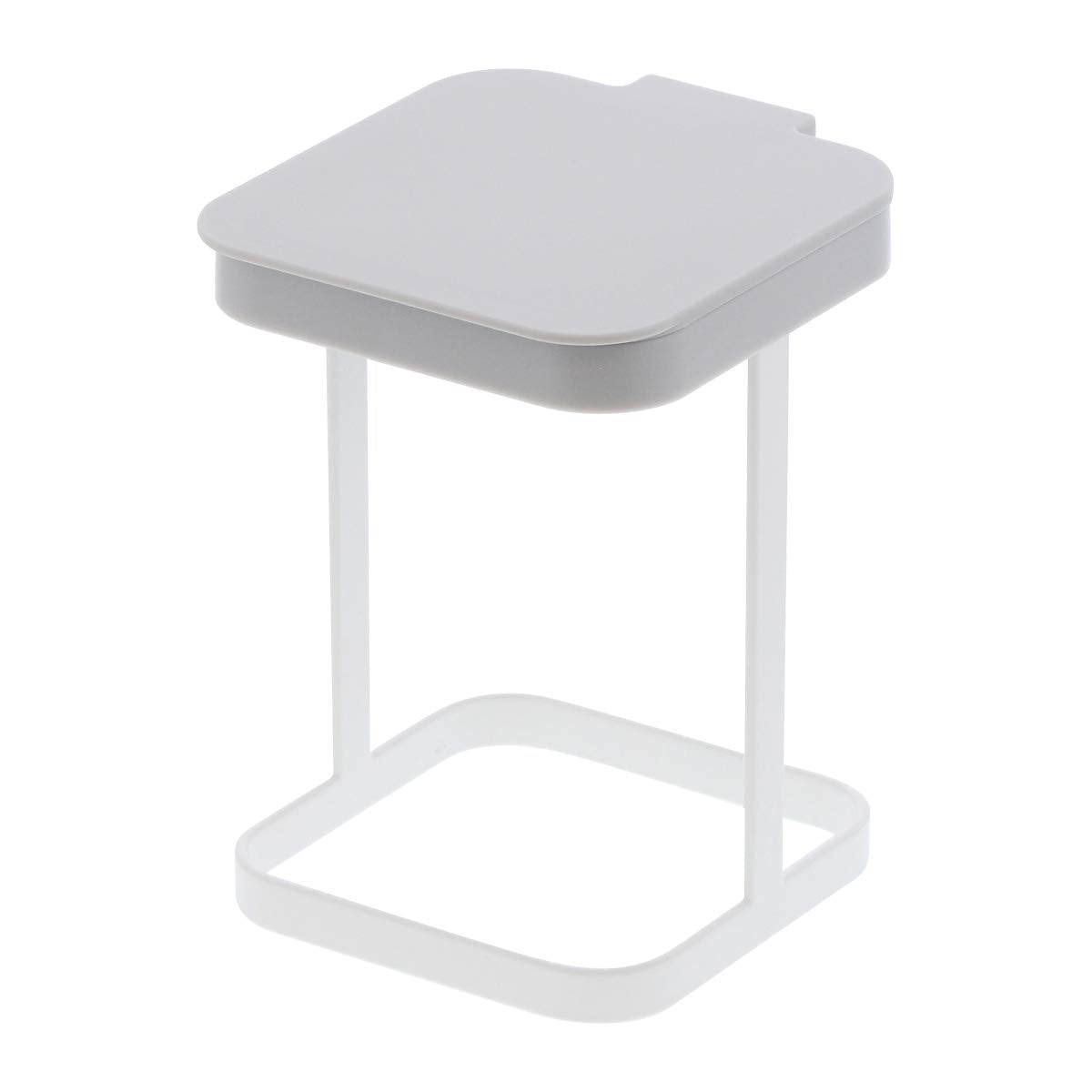Yamazaki Industries Poly Bag Eco Holder with Lid, Poly Bag Eco Holder Plate White 3353
