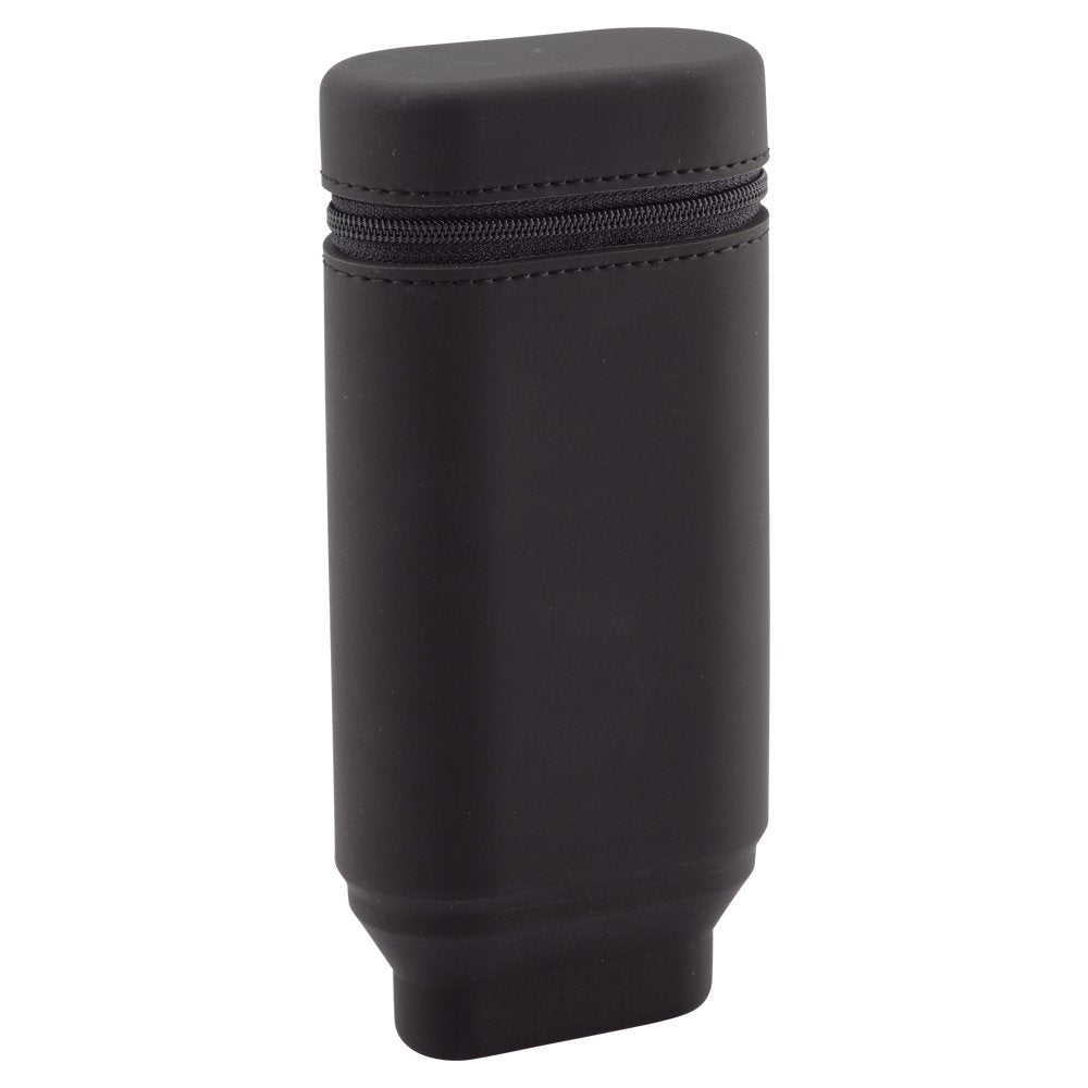 LIHIT LAB A7694-24 Stand Pen Case, Oval Type, Black, S/Black