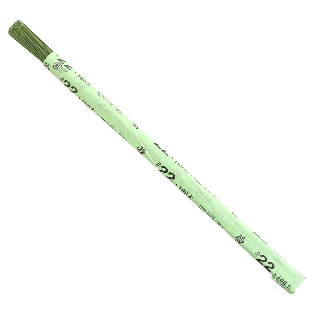 Nippon Chuko Roll Wire #22, 50 Pieces, U-Shaped, Total Length 28.3 inches (72 cm), Green MAF-JW22G Craft Flower Ground Roll Wire