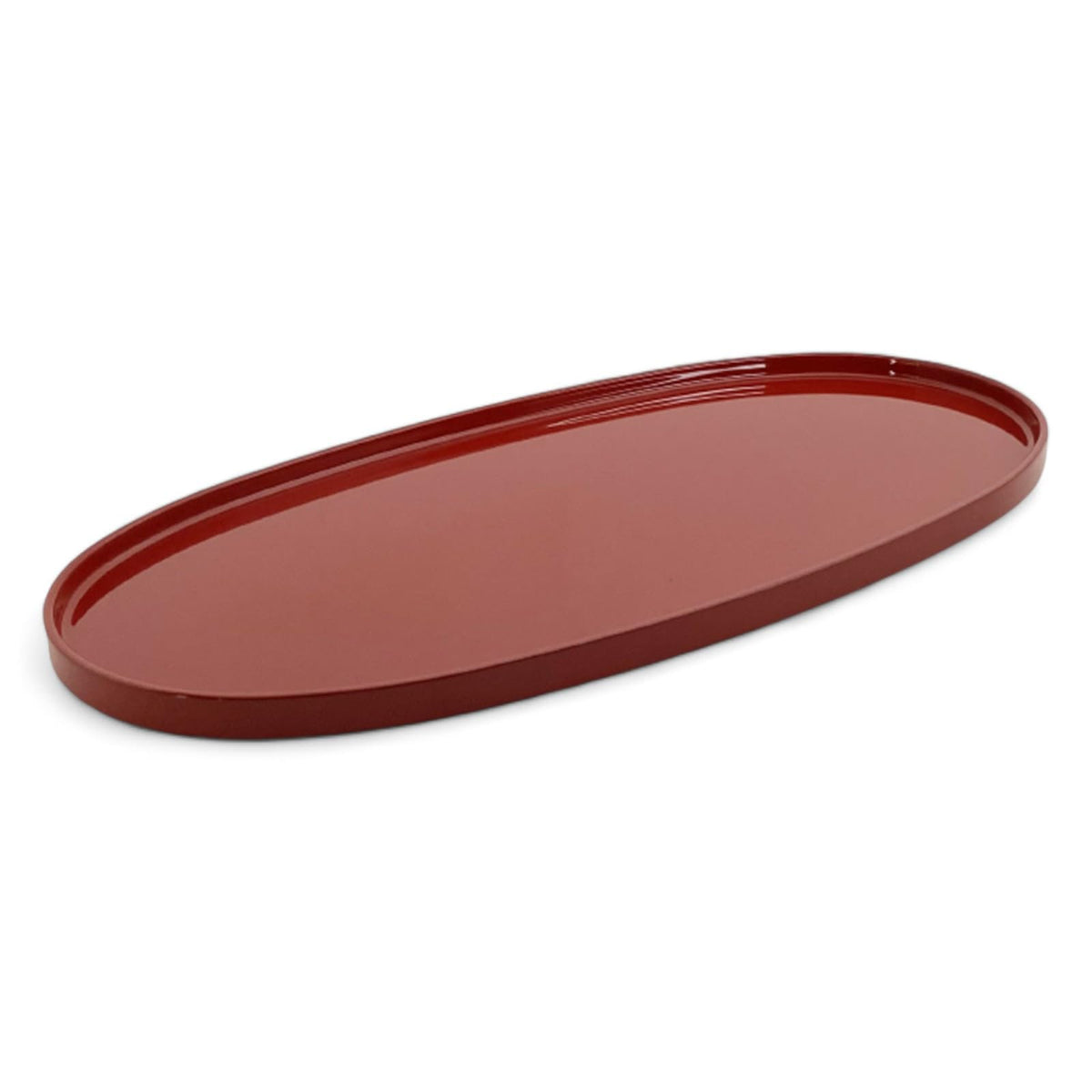 J-Kitchens O-Bon 11.8 inches (30 cm), Small Size Assurance Tray (Obon Tray) Red 11.8 inches (30 cm), Lacquer (ABS Resin) Made in Japan