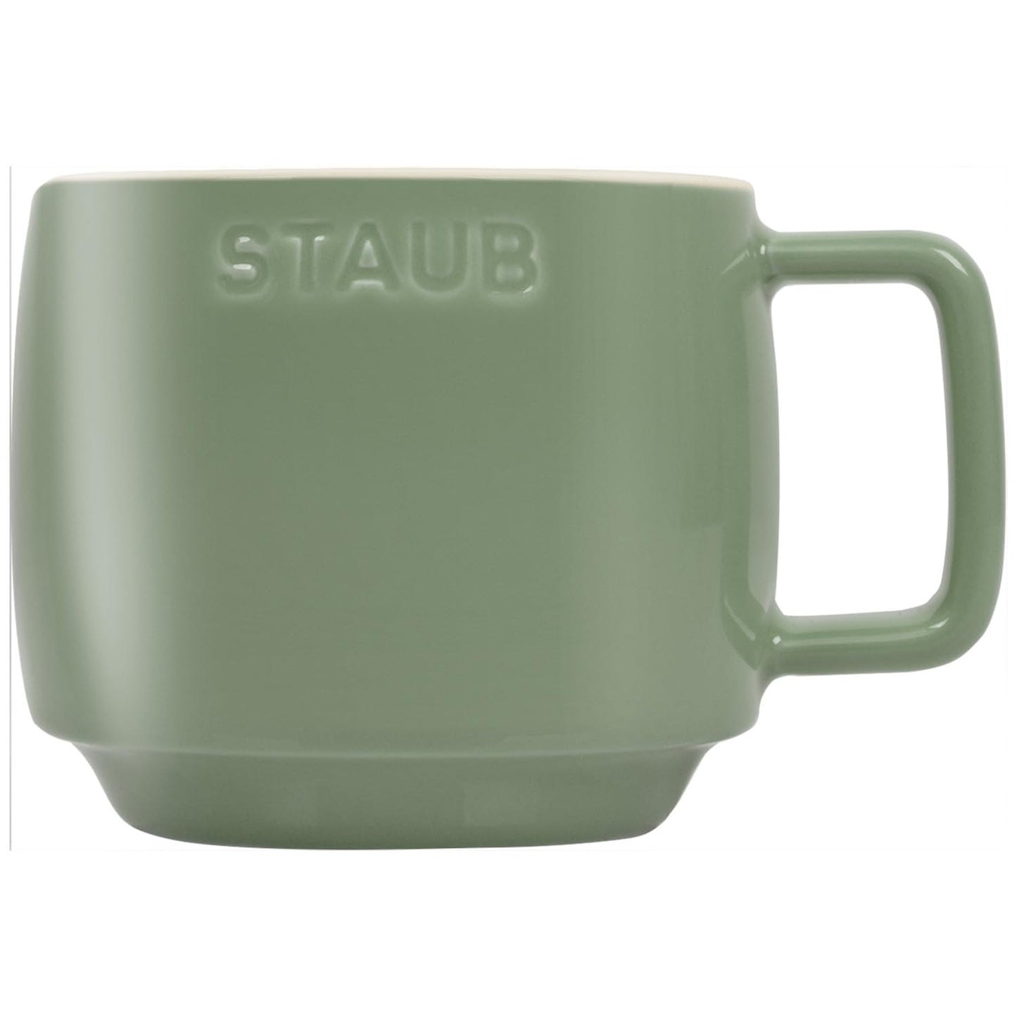 STAUB Eucalyptus 250ml Ceramic Stacking Coffee Mug, 8.5cm W x 7cm H, Microwave Safe